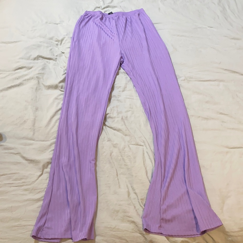 SHEIN purple flare leggings size M